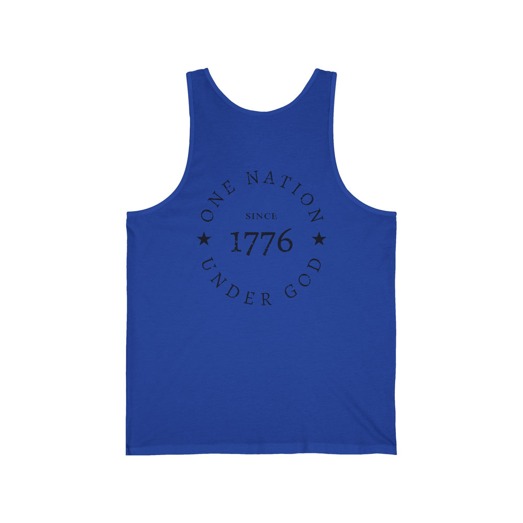 1776 Tank Top — One Nation Under God Patriotic Muscle Shirt
