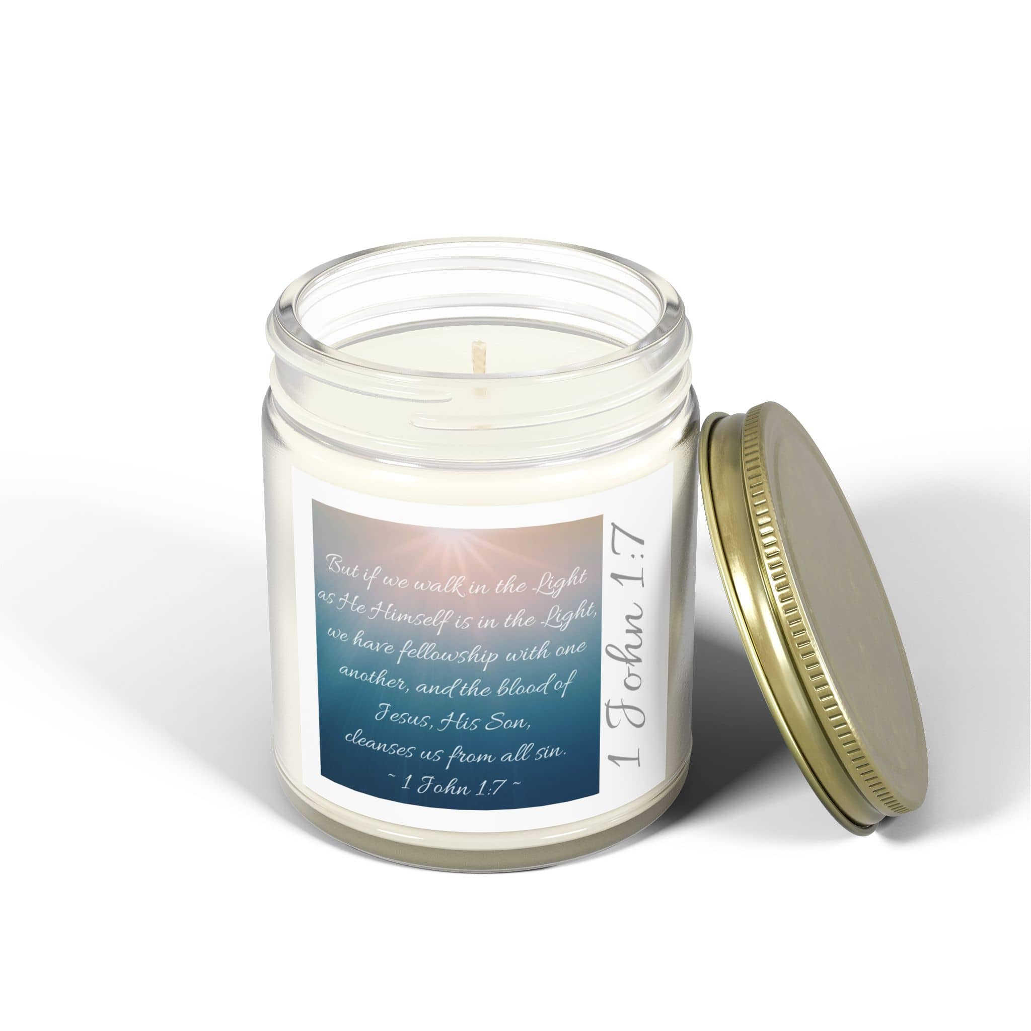 1 John 1:7 Eco-Friendly Scripture Candle - Logos Co.