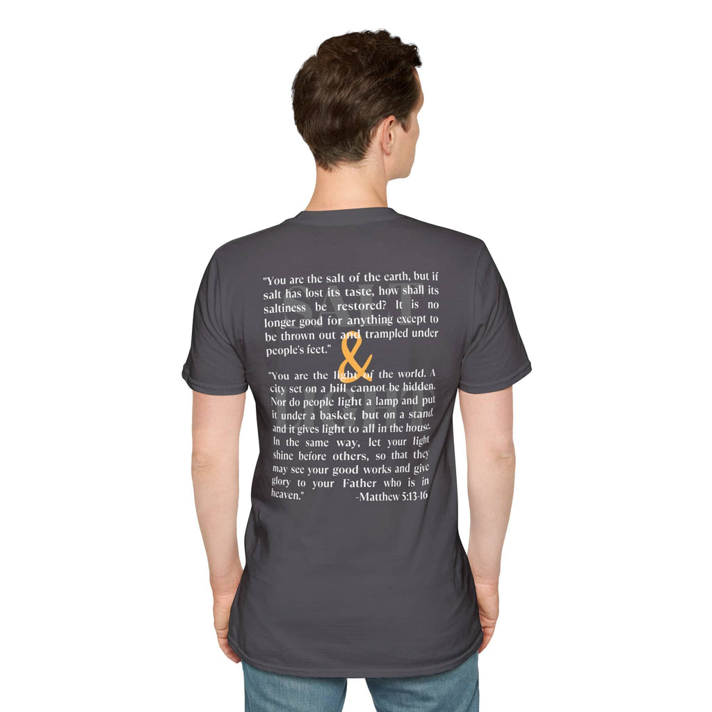 "Salt & Light" Lightweight Christian T-Shirt-Dark Fabric Design