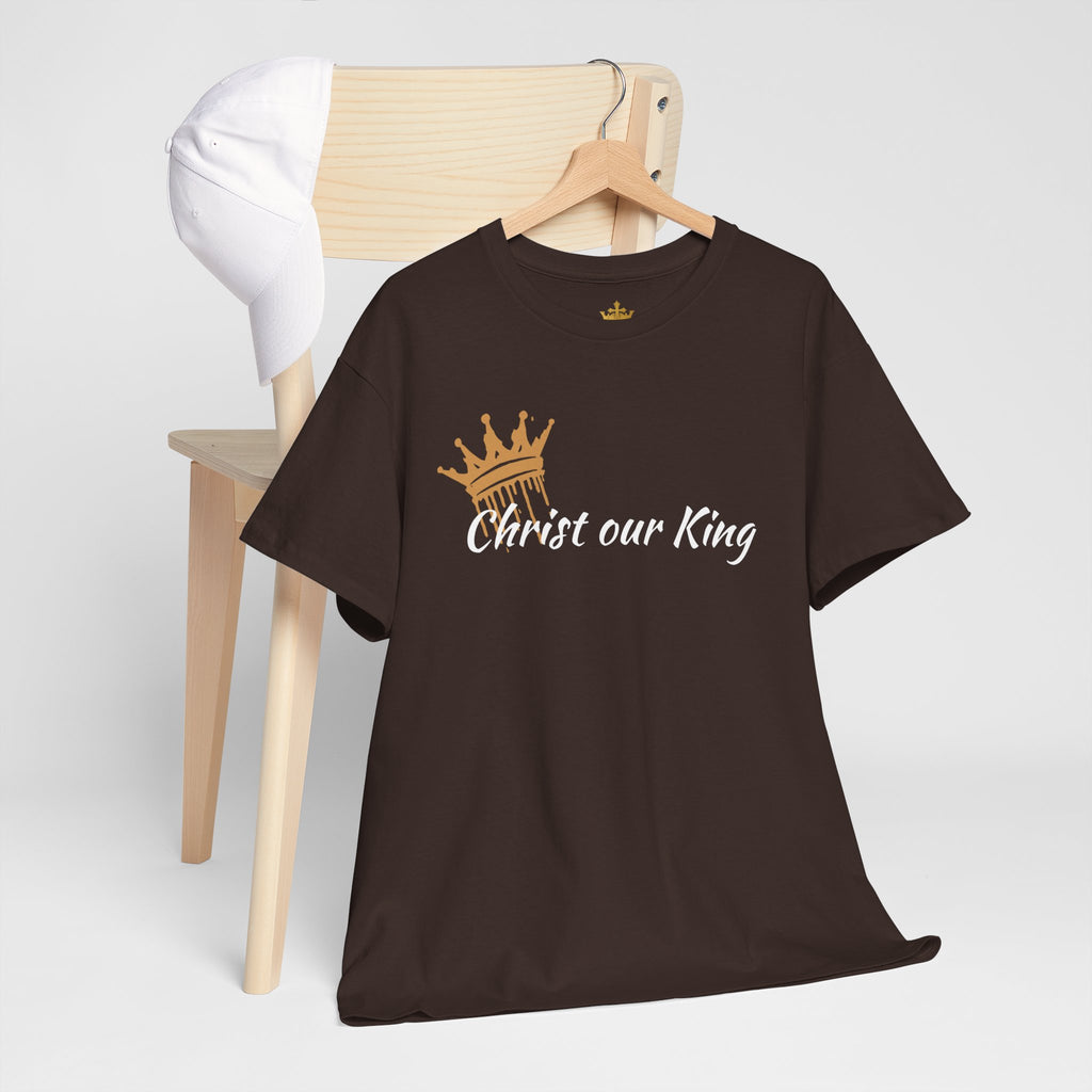 "Christ Our King" Matthew 28:18 Heavy Cotton Shirt