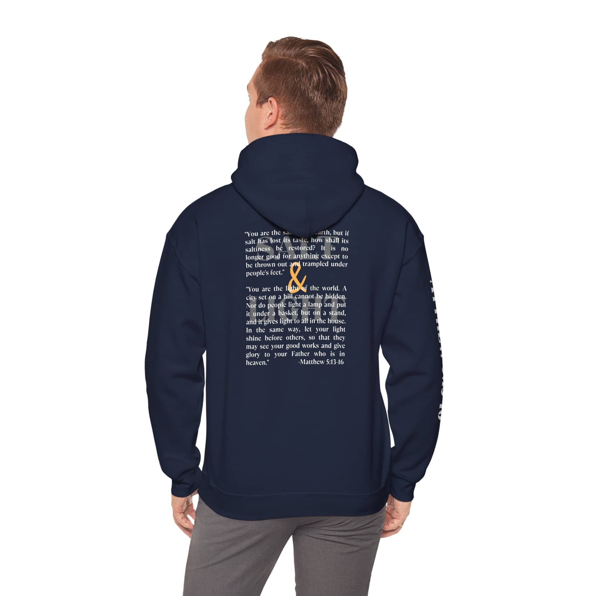 Salt And Light Hoodie-Dark Fabric Design
