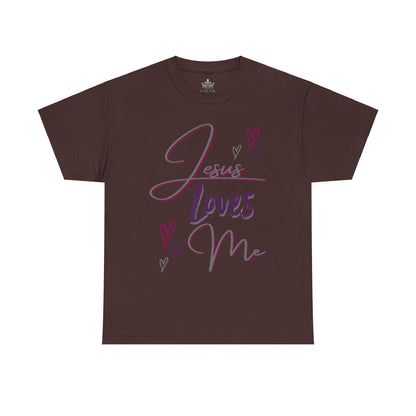 "Jesus Loves Me" (Dark Fabric Design) Women's Cotton Tee