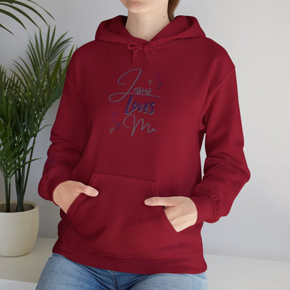"Jesus Loves Me" (Dark Fabric Design) Women's Hoodie
