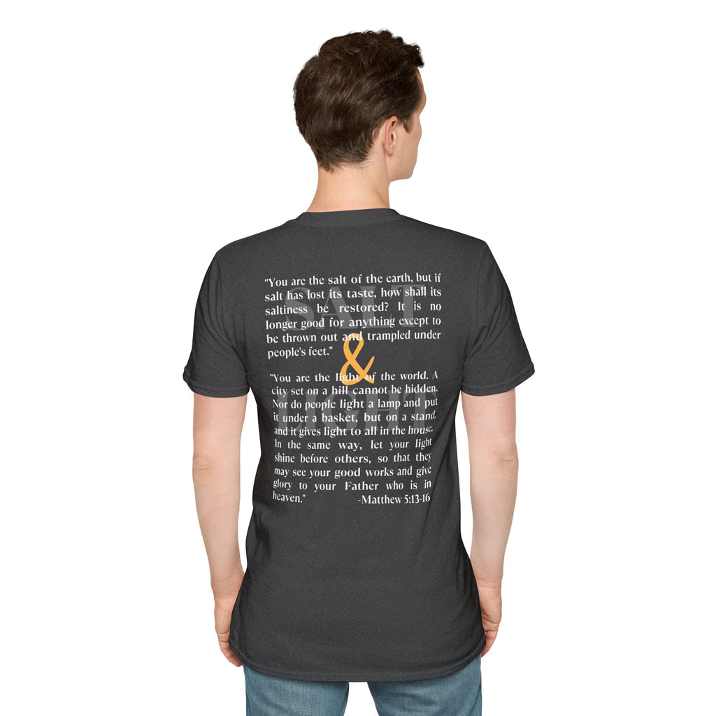 "Salt & Light" Lightweight Christian T-Shirt-Dark Fabric Design