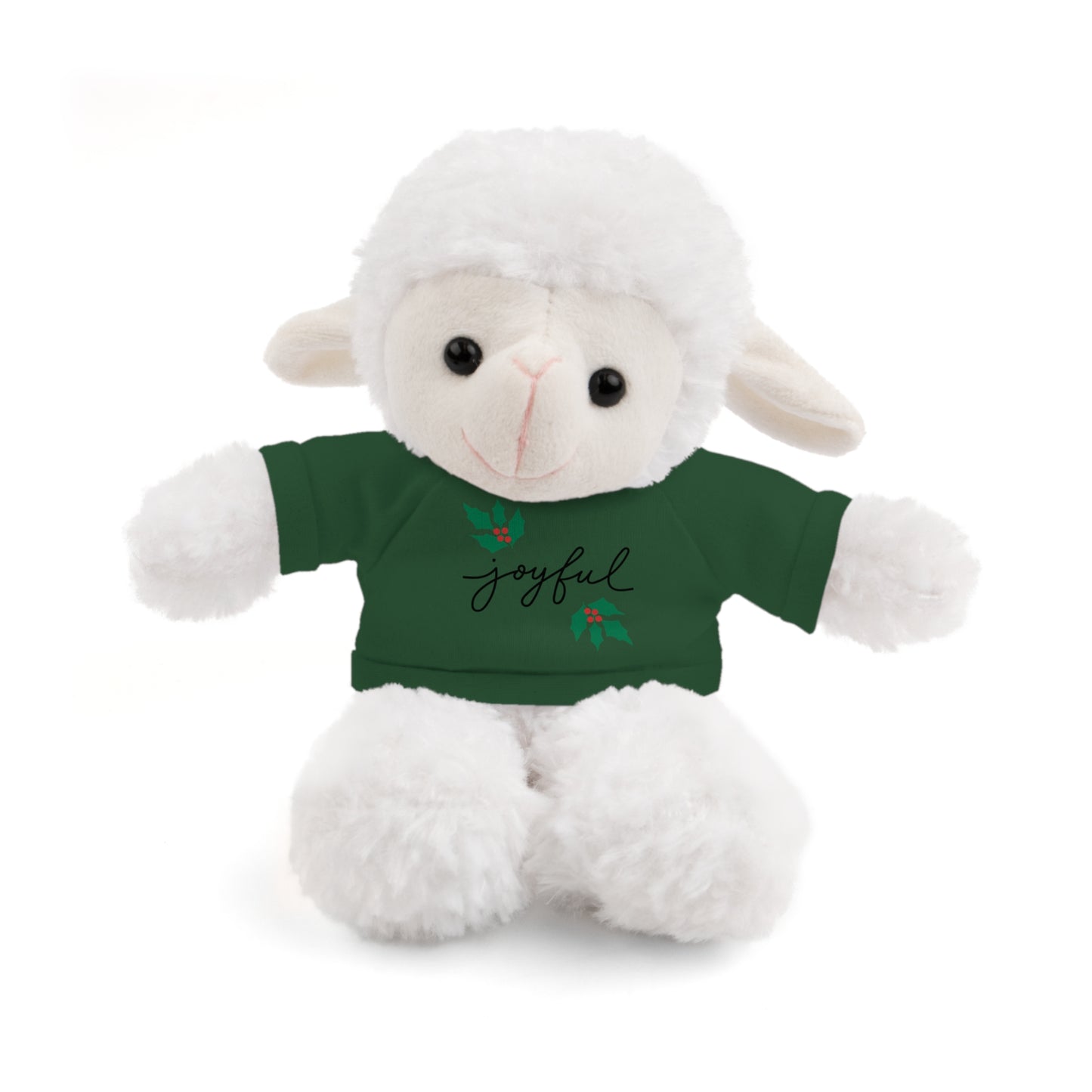 Plush Toy with "Joyful" Christmas Tee - Soft Cuddly Gift for Kids