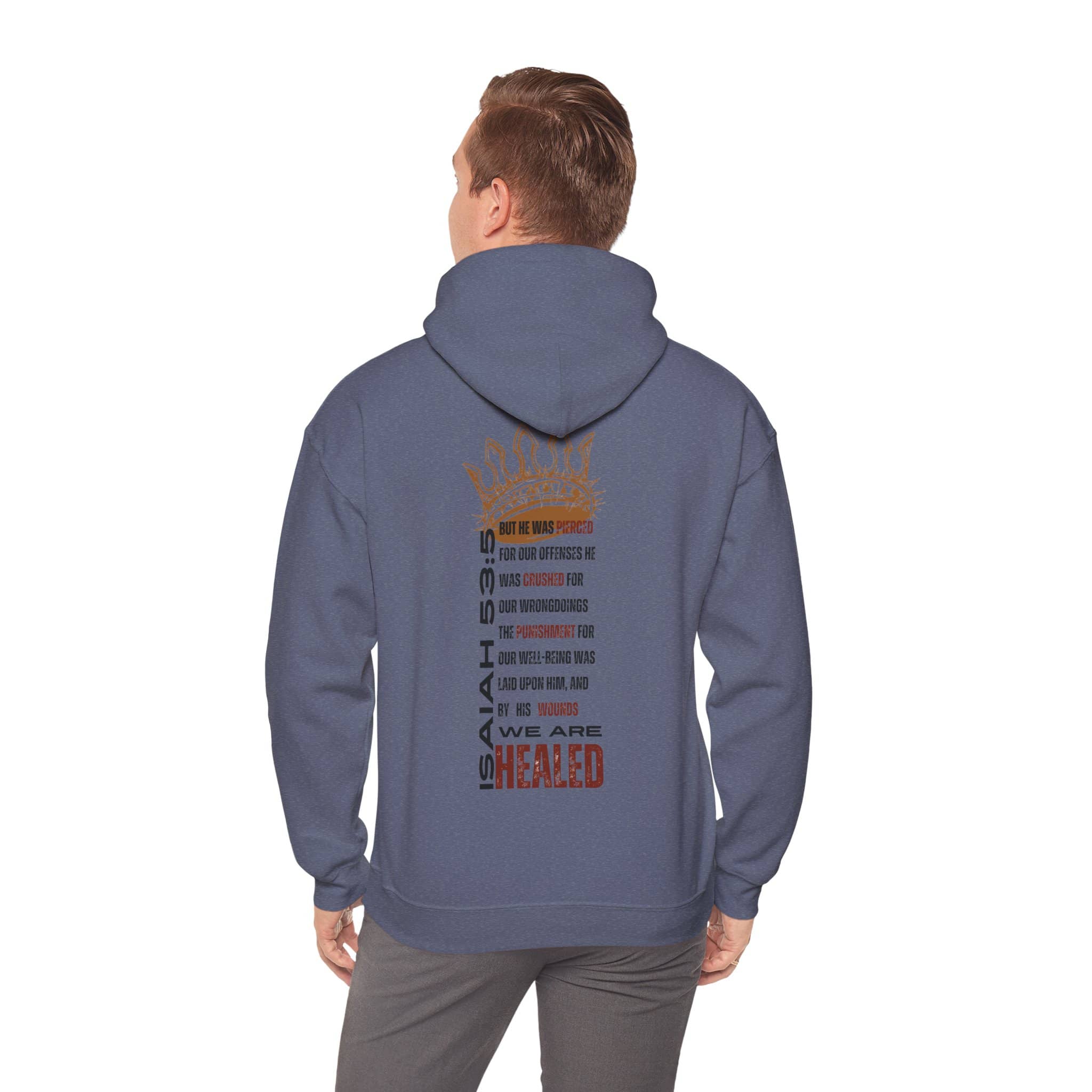 Christ Our Healer - Christian Hooded Sweatshirt- Isaiah 53:5