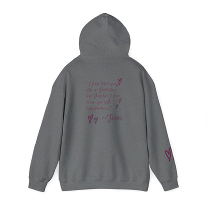 "Jesus Loves Me" (Dark Fabric Design) Women's Hoodie