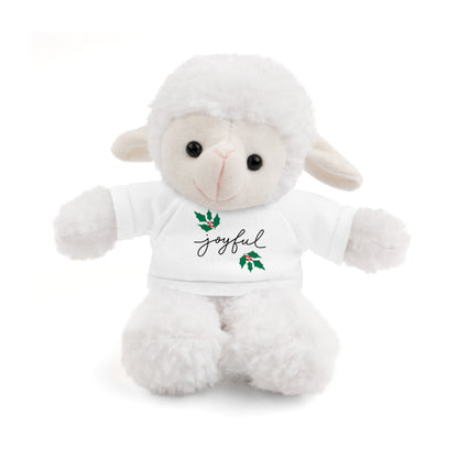 Plush Toy with "Joyful" Christmas Tee - Soft Cuddly Gift for Kids