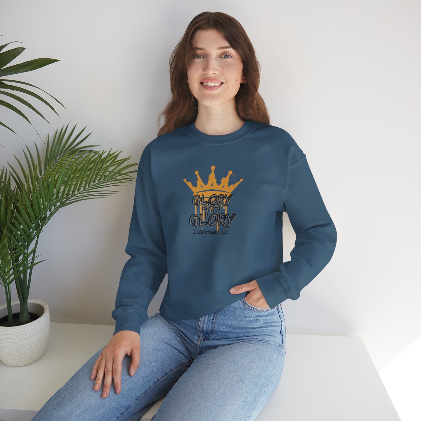 "Glory to Glory" Women's Sweatshirt- 2 Corinthians 3:18