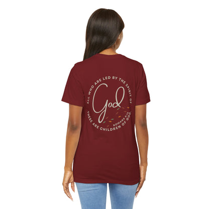 "Spirit Lead Me" T-Shirt - Romans 8:14 - Dark Fabric Design