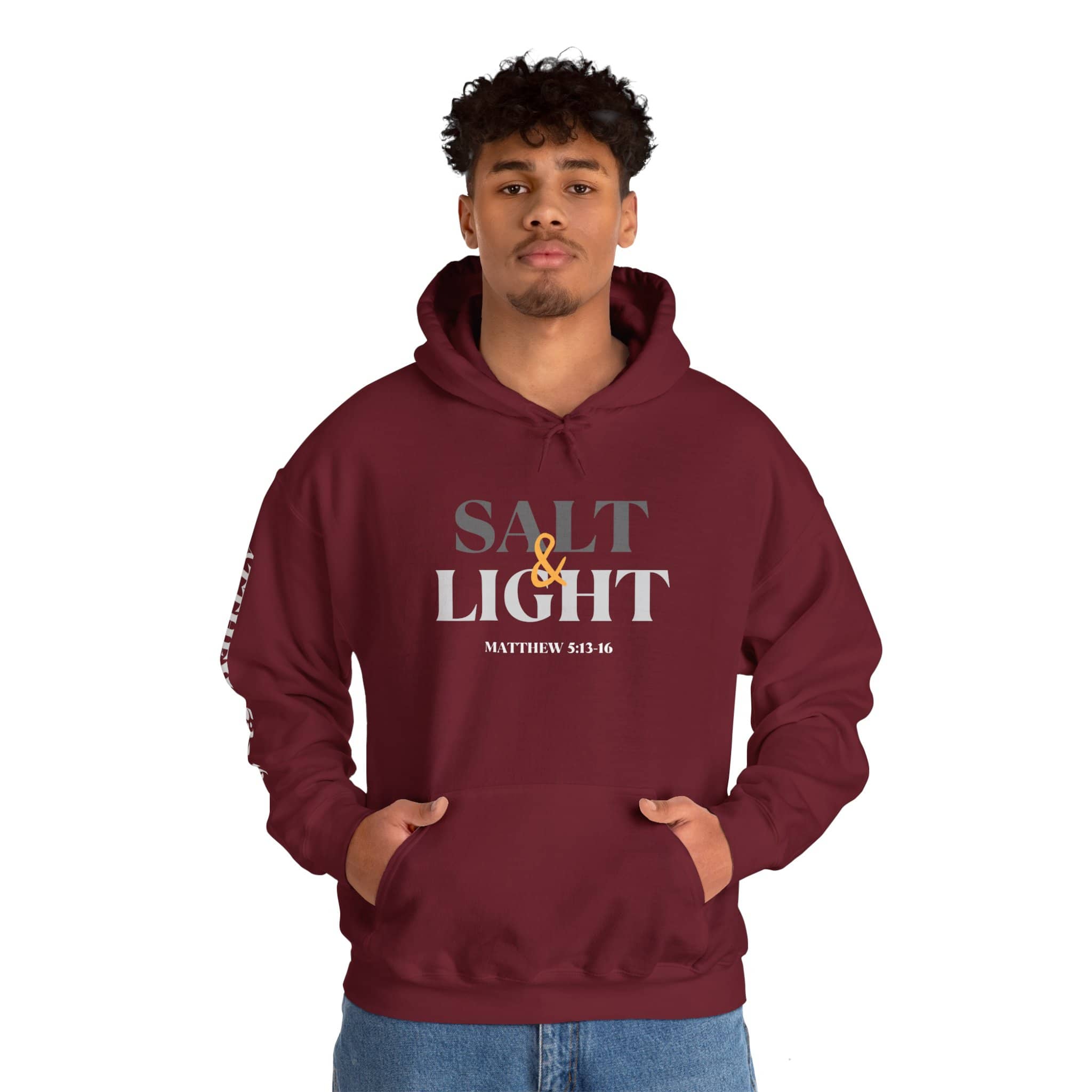Salt And Light Hoodie-Dark Fabric Design