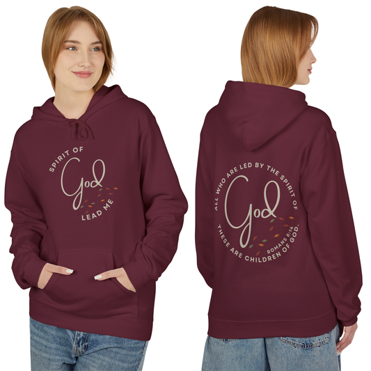 "Spirit of God Lead Me" Hoodie - (Dark Fabric Design)