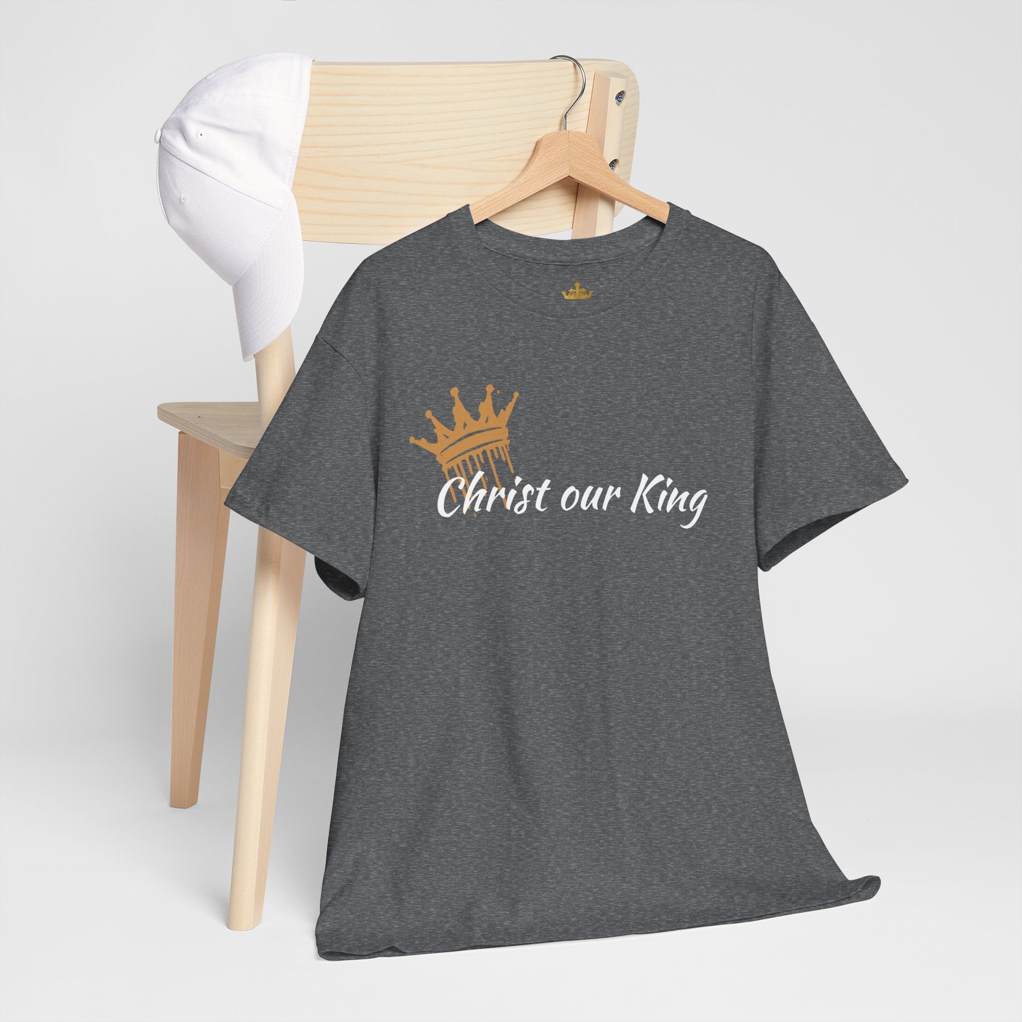 "Christ Our King" Matthew 28:18 Heavy Cotton Shirt