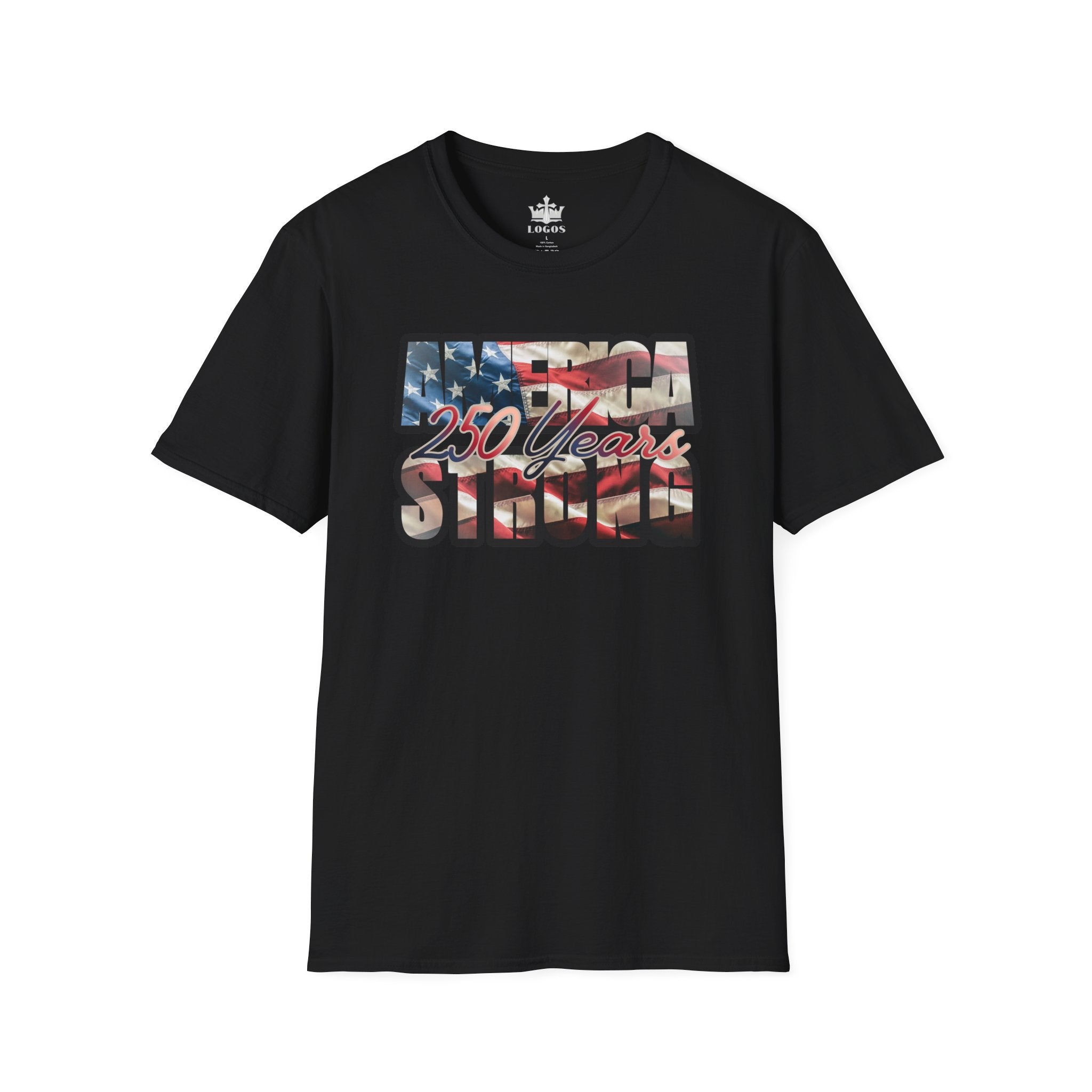 America 250 Years Strong T-Shirt — Patriotic USA Flag Anniversary Tee