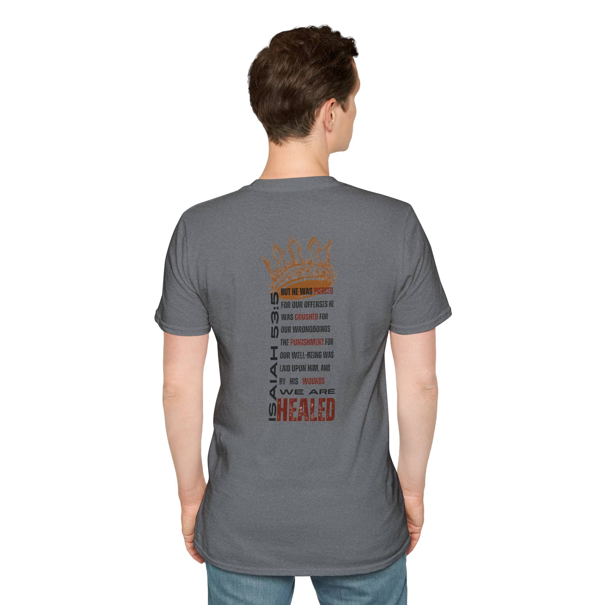 Christ Our Healer - Isaiah 53:5 Men's Apparel