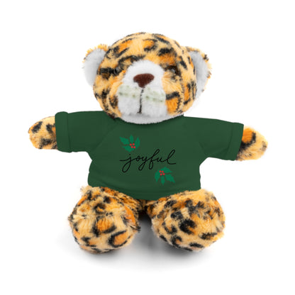 Plush Toy with "Joyful" Christmas Tee - Soft Cuddly Gift for Kids