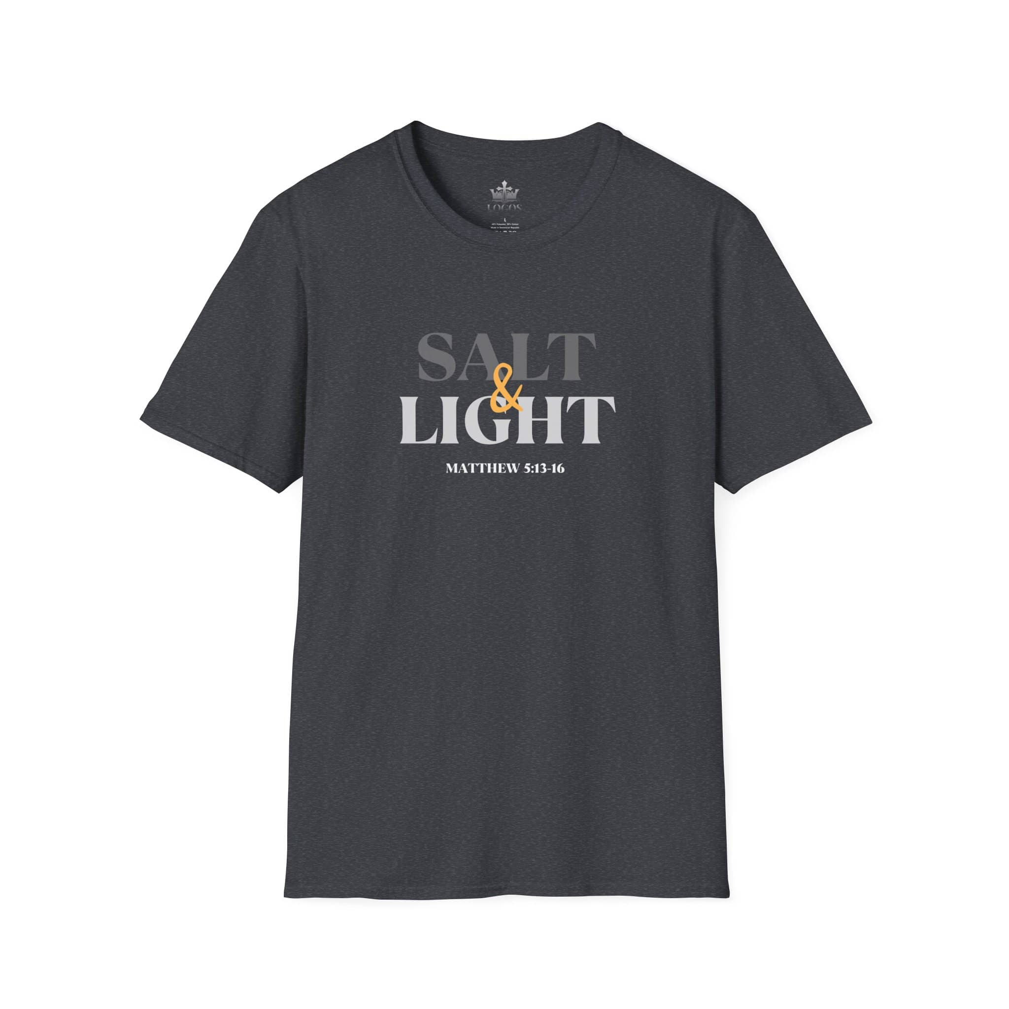 "Salt & Light" Lightweight Christian T-Shirt-Dark Fabric Design
