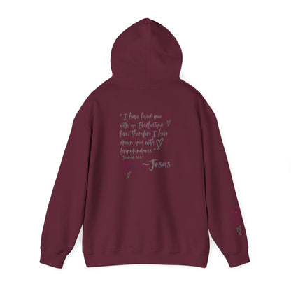 "Jesus Loves Me" (Dark Fabric Design) Women's Hoodie