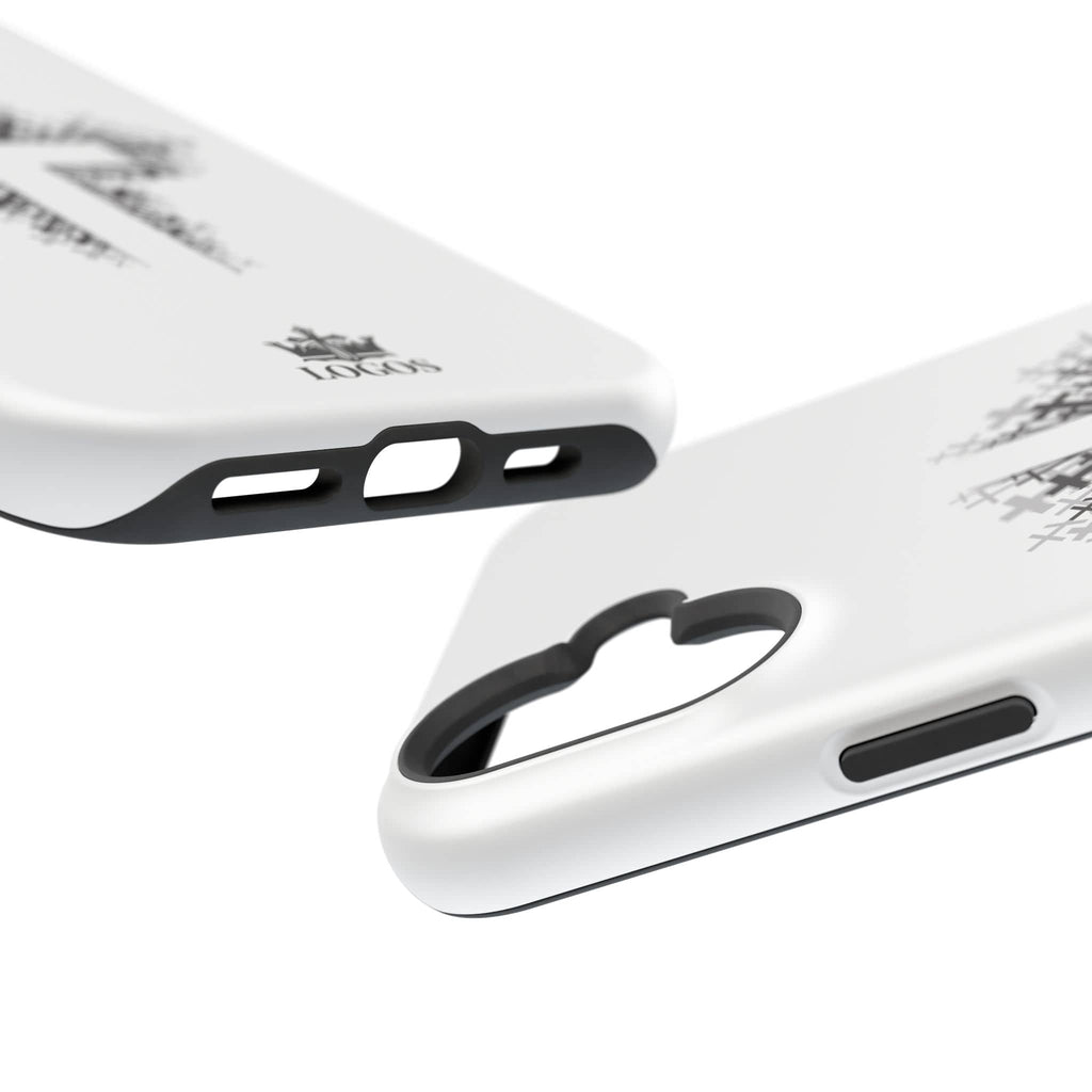 Cross Design Magnetic Impact Resistant Phone Case White