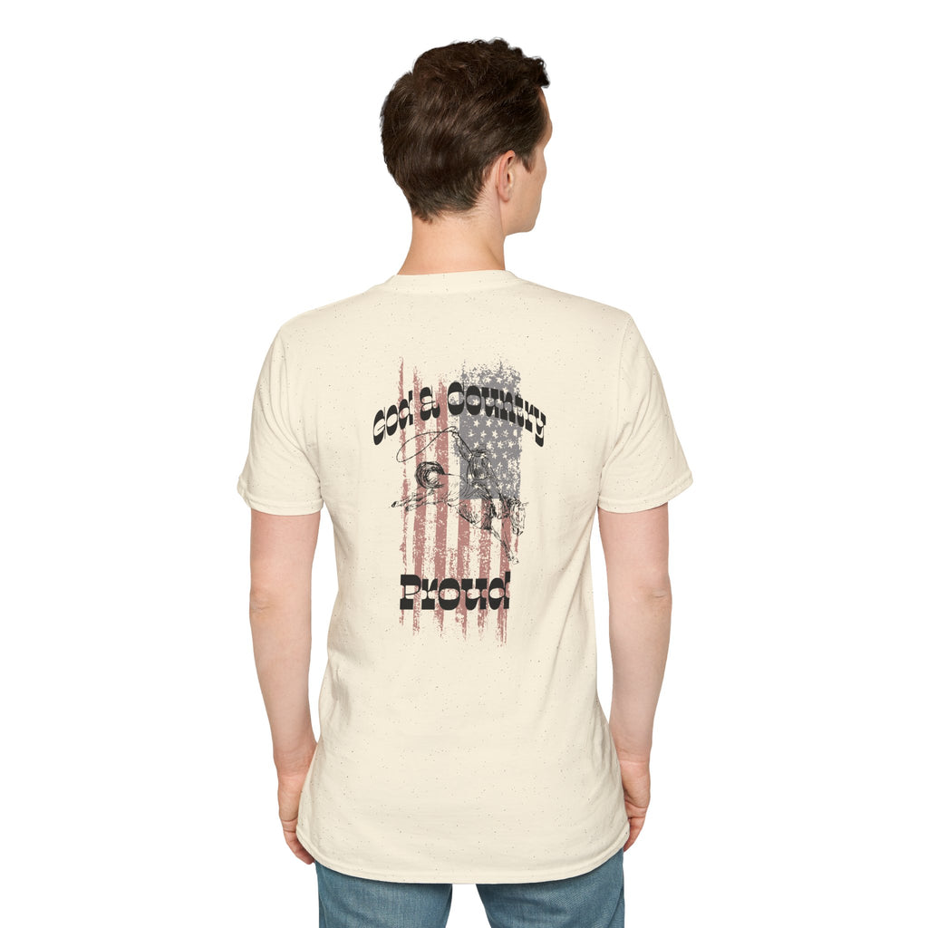 God & Country Proud American Flag T-Shirt