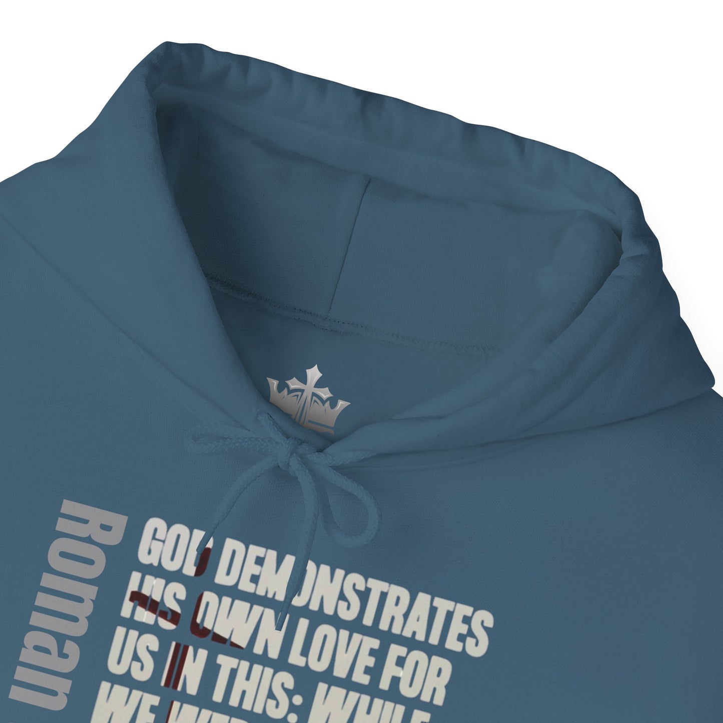 Romans 5:8 Christian Scripture Hoodie