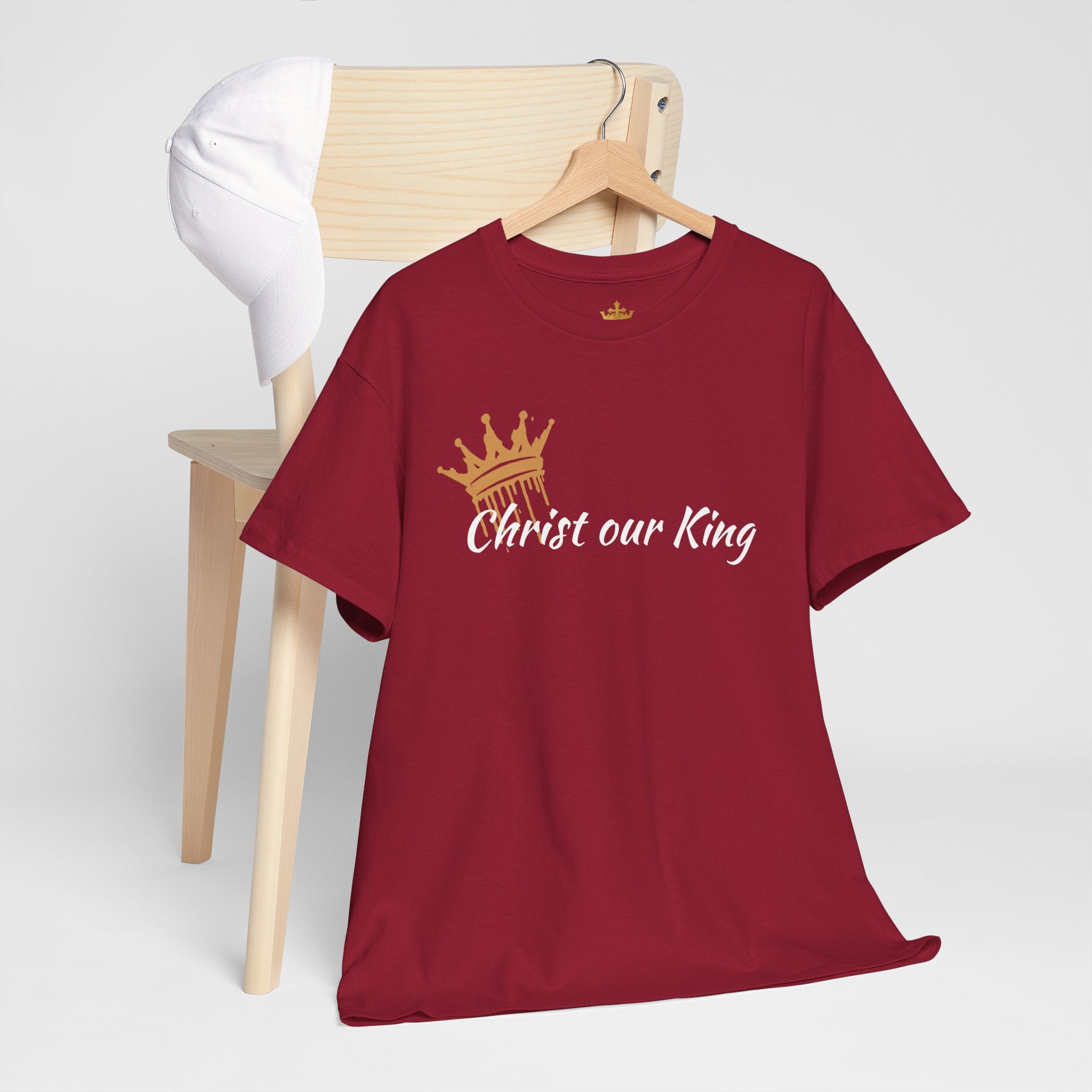 "Christ Our King" Matthew 28:18 Heavy Cotton Shirt