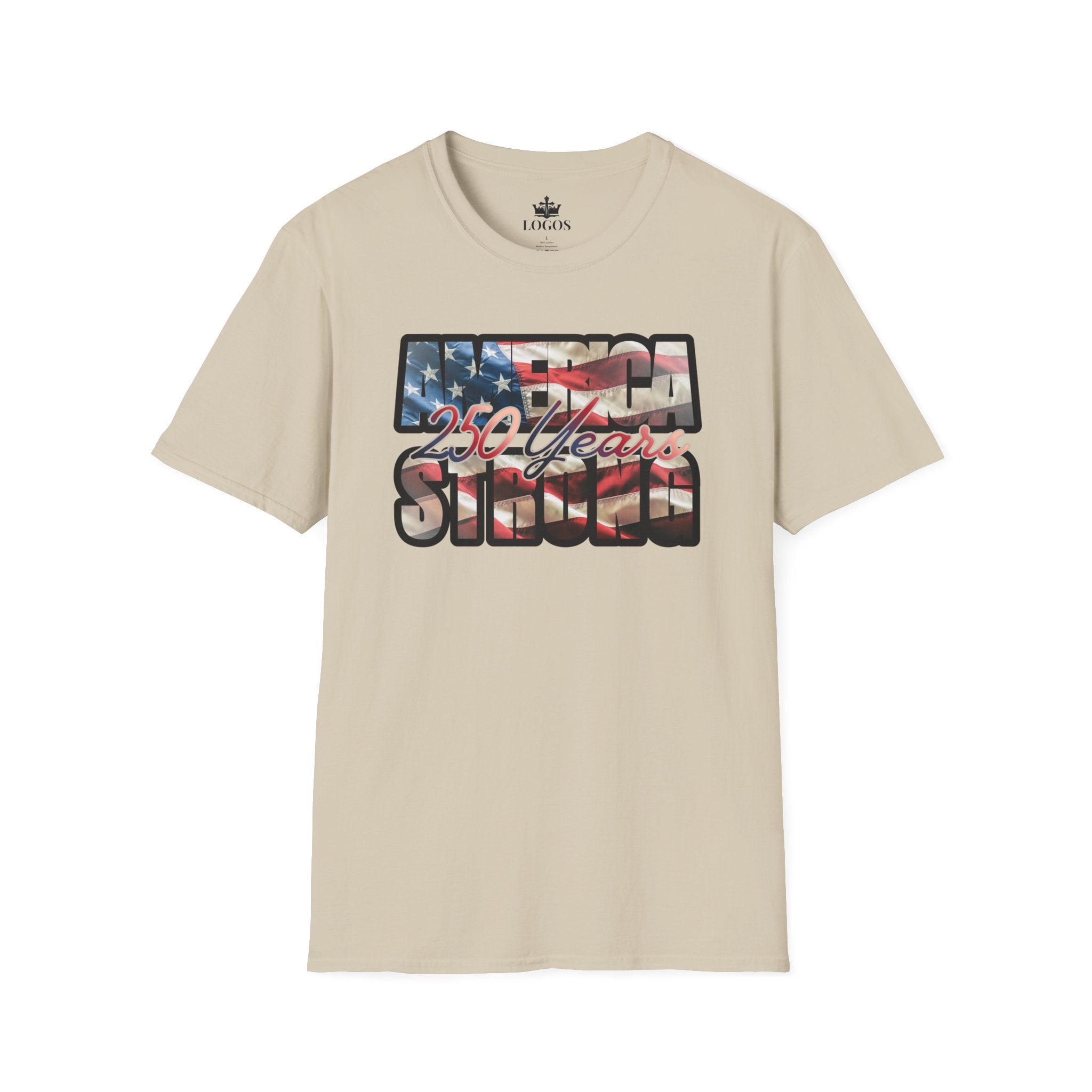 America 250 Years Strong T-Shirt — Patriotic USA Flag Anniversary Tee