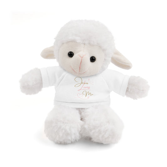 Plush Toy with "Jesus Loves Me" Tee - Soft Cuddly Gift for Kids & Baptism