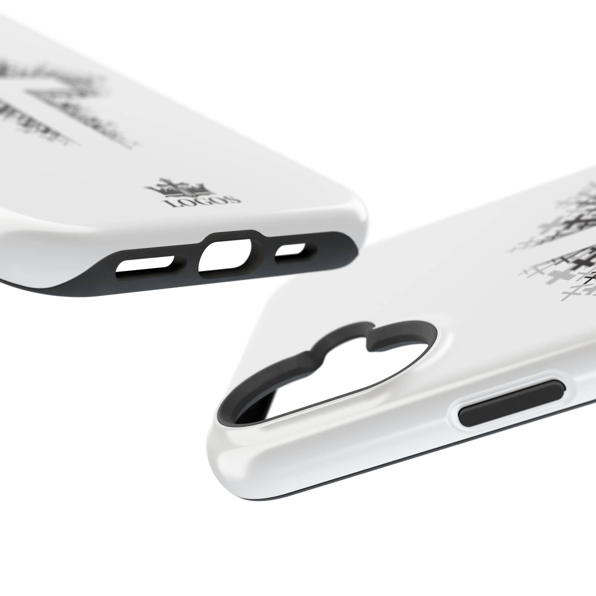 Cross Design Magnetic Impact Resistant Phone Case White