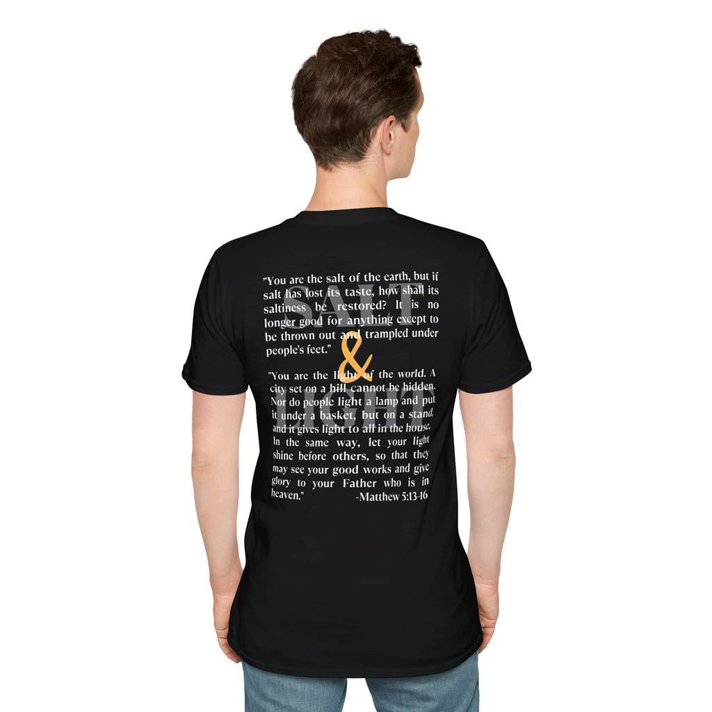 "Salt & Light" Lightweight Christian T-Shirt-Dark Fabric Design