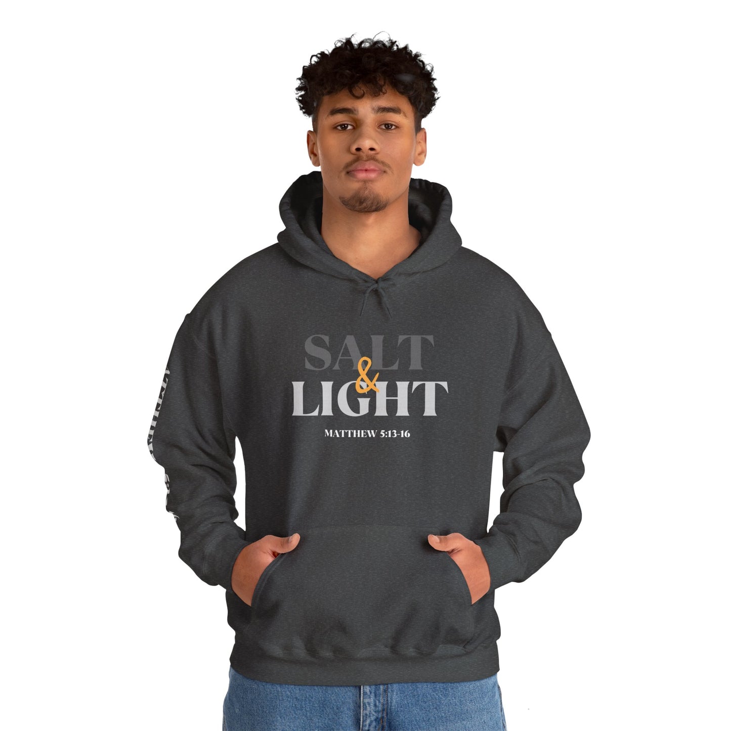 Salt And Light Hoodie-Dark Fabric Design