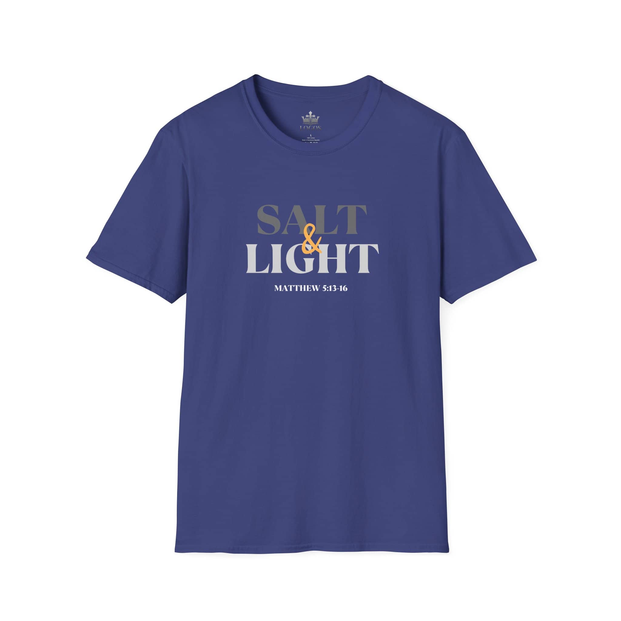 "Salt & Light" Lightweight Christian T-Shirt-Dark Fabric Design