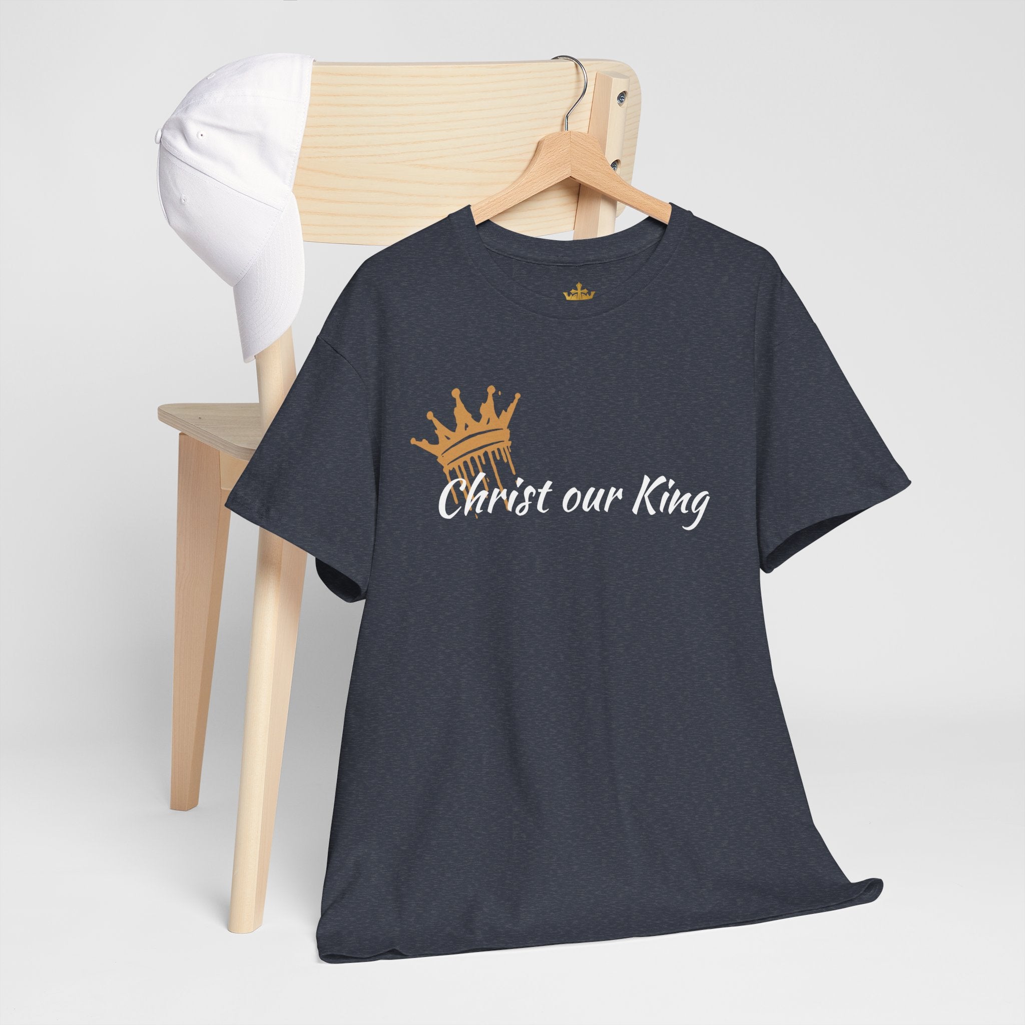 "Christ Our King" Matthew 28:18 Heavy Cotton Shirt