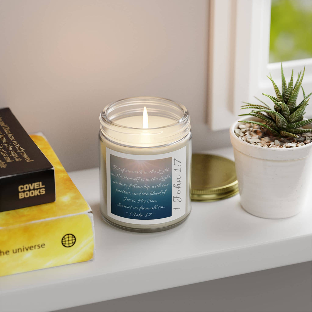 1 John 1:7 Eco-Friendly Scripture Candle - Logos Co.
