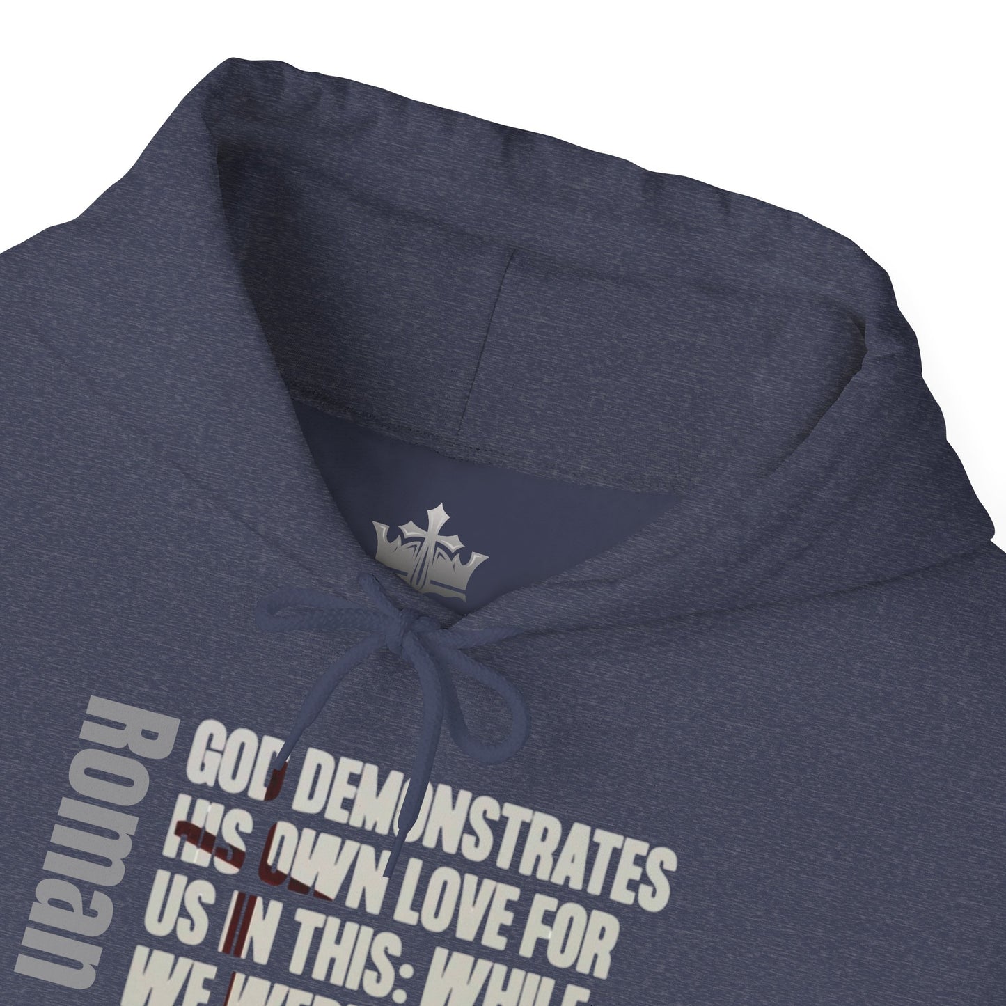 Romans 5:8 Men's Scripture Hoodie by Logos