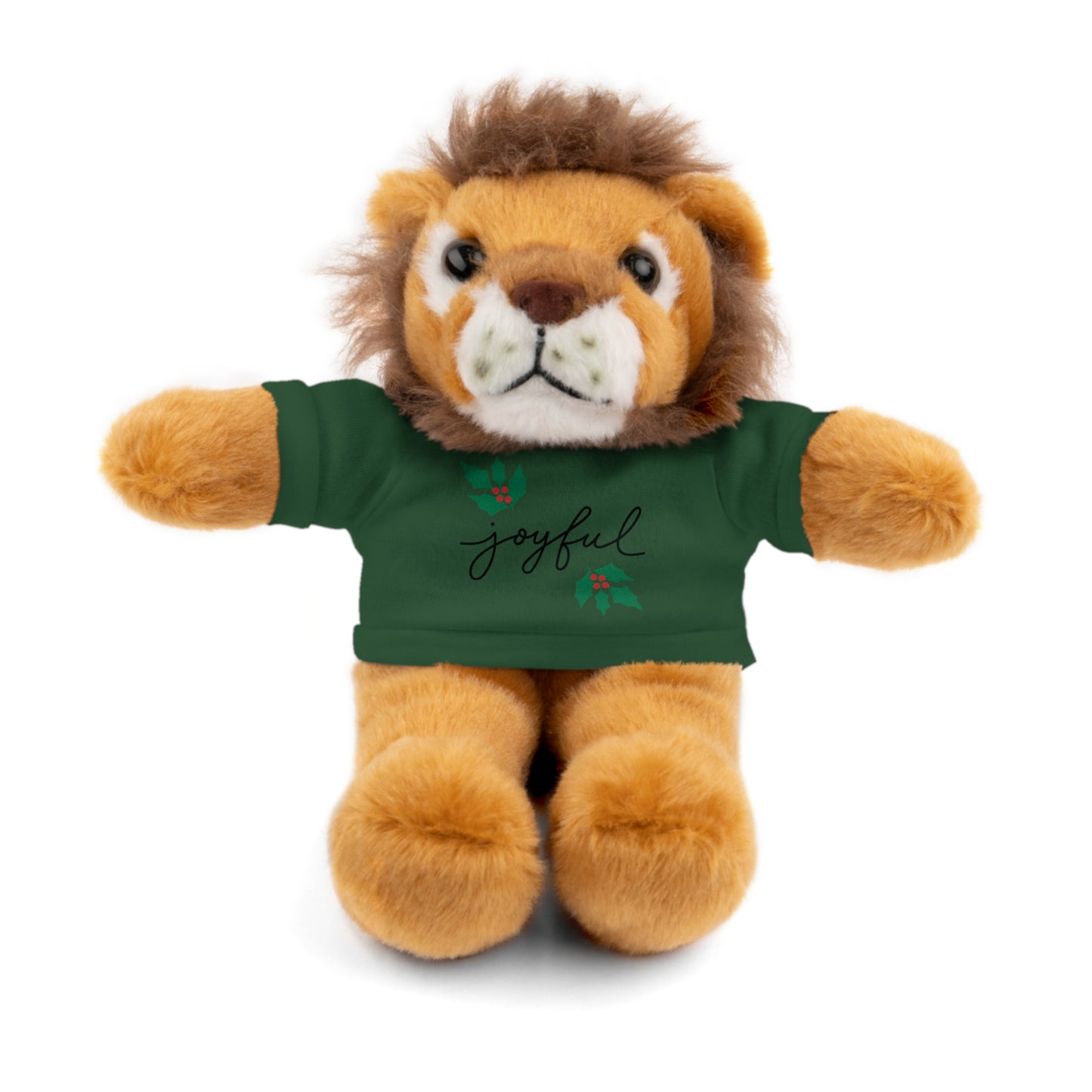 Plush Toy with "Joyful" Christmas Tee - Soft Cuddly Gift for Kids