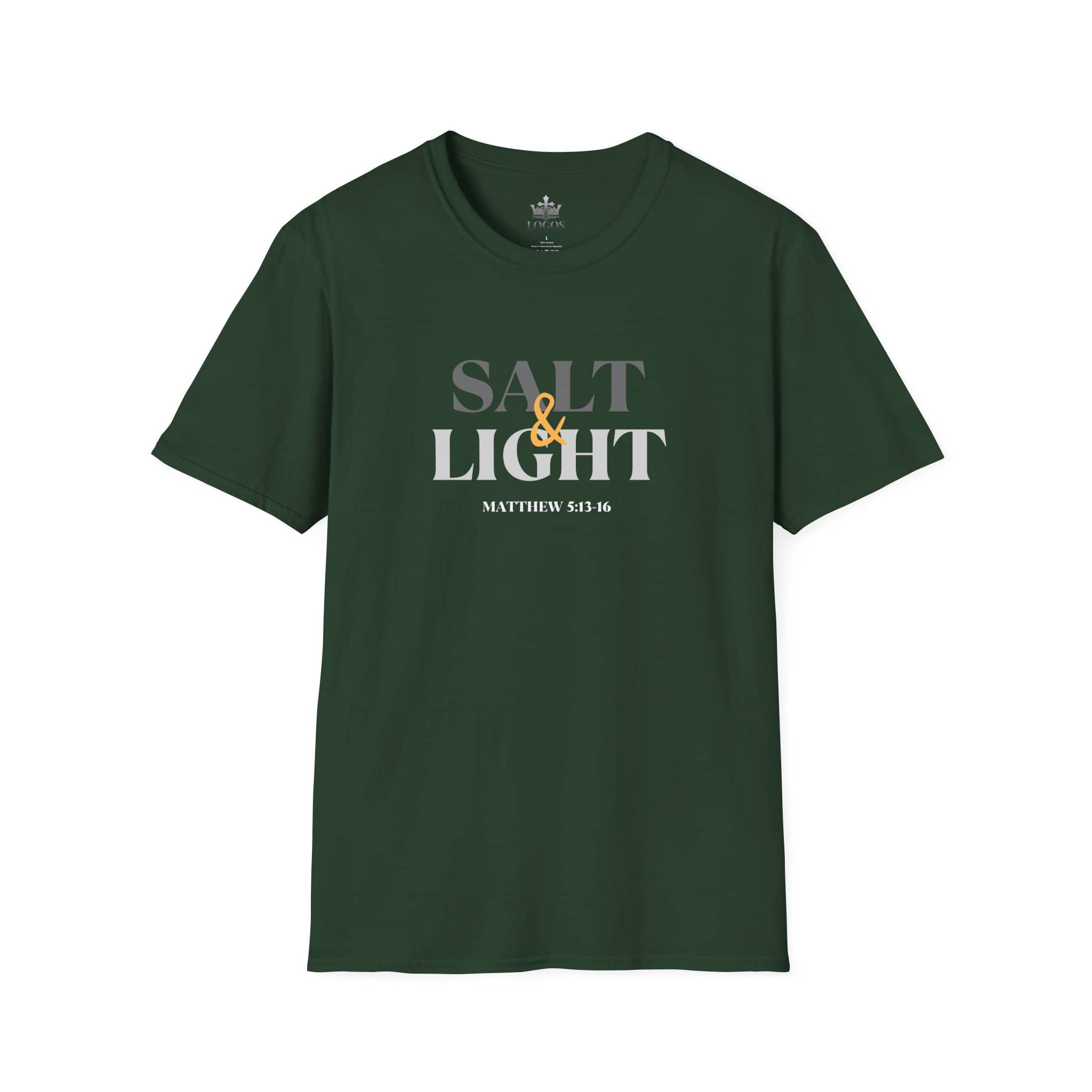 "Salt & Light" Lightweight Christian T-Shirt-Dark Fabric Design