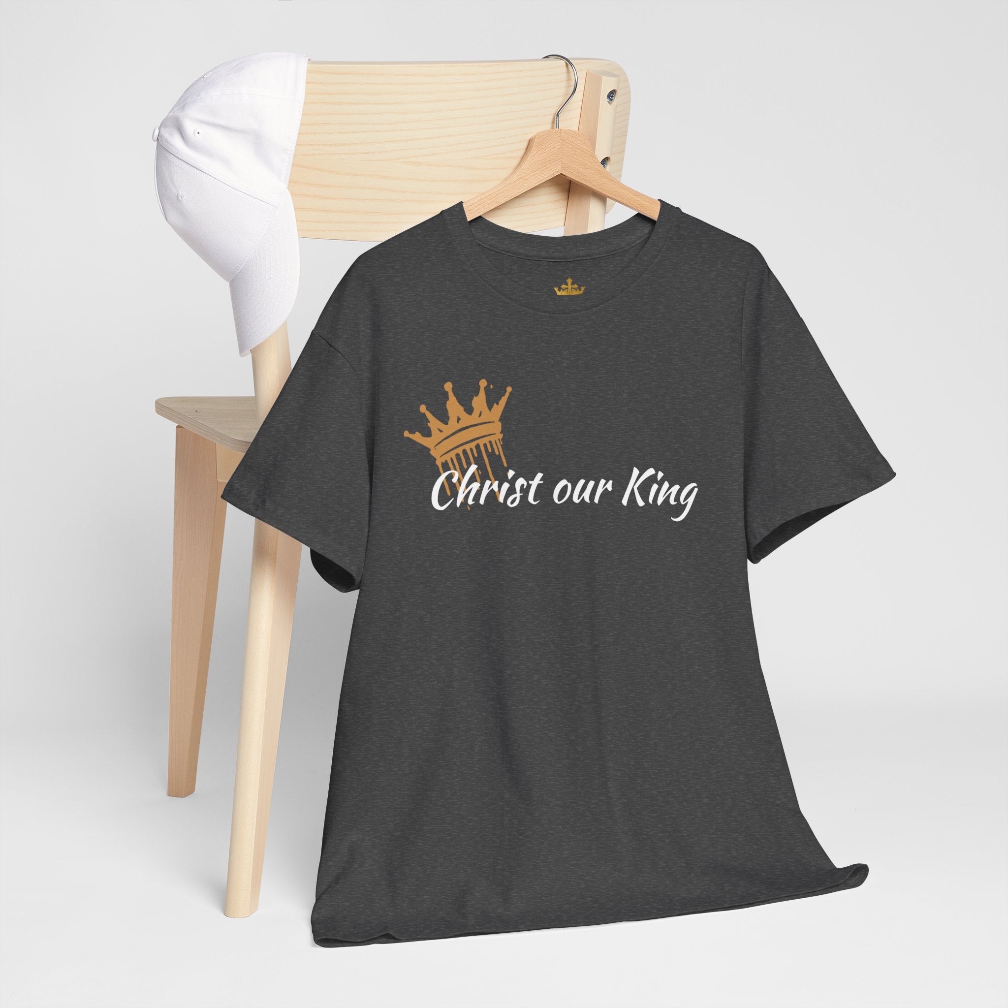 "Christ Our King" Matthew 28:18 Heavy Cotton Shirt