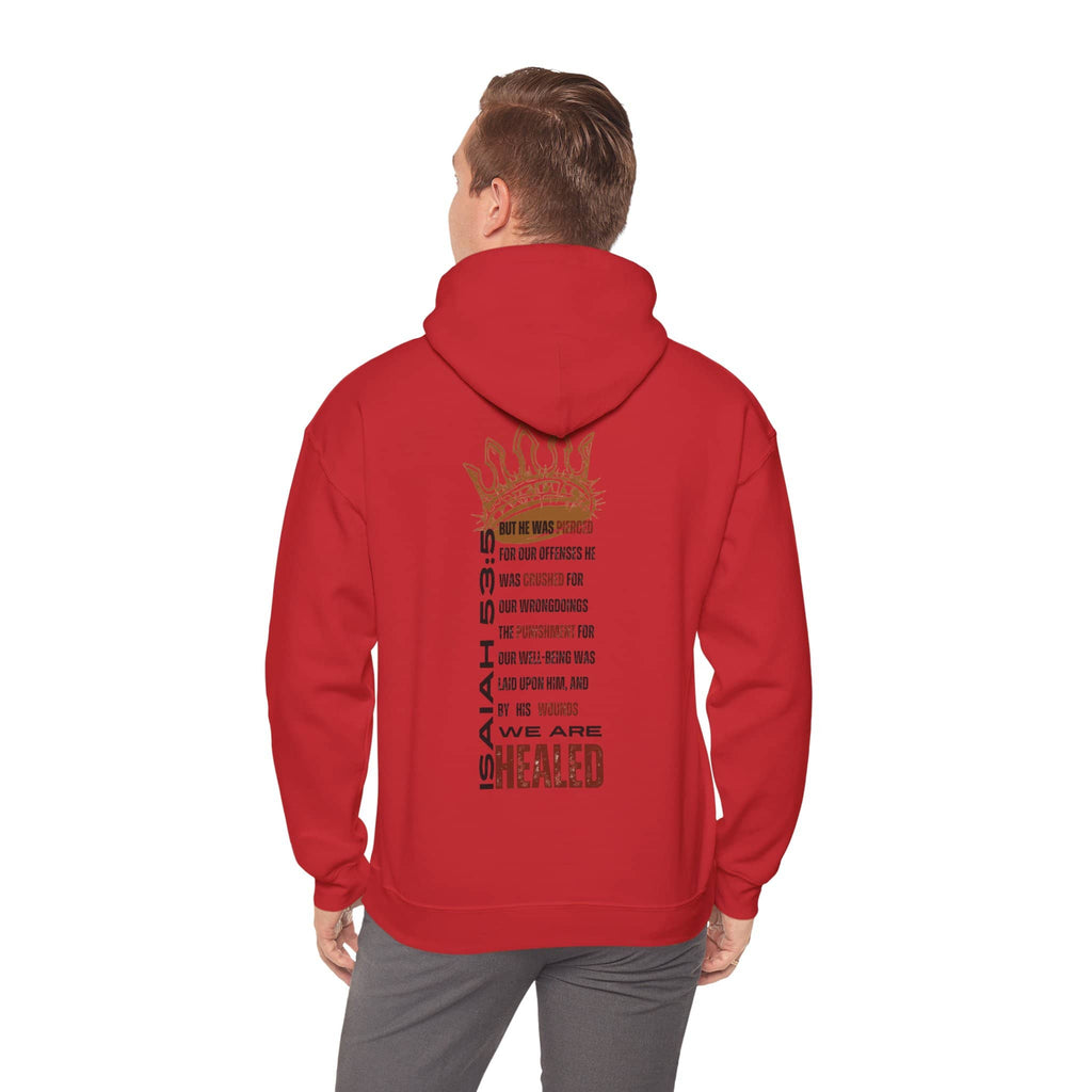 Christ Our Healer - Christian Hooded Sweatshirt- Isaiah 53:5
