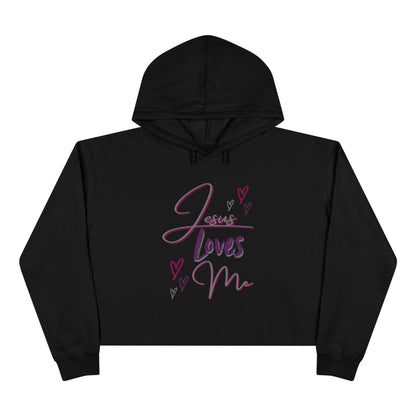 "Jesus Loves Me" Crop Hoodie