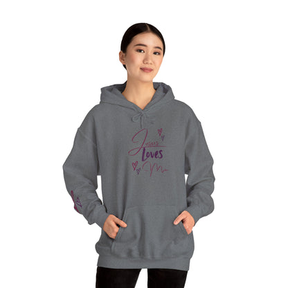 "Jesus Loves Me" (Dark Fabric Design) Women's Hoodie