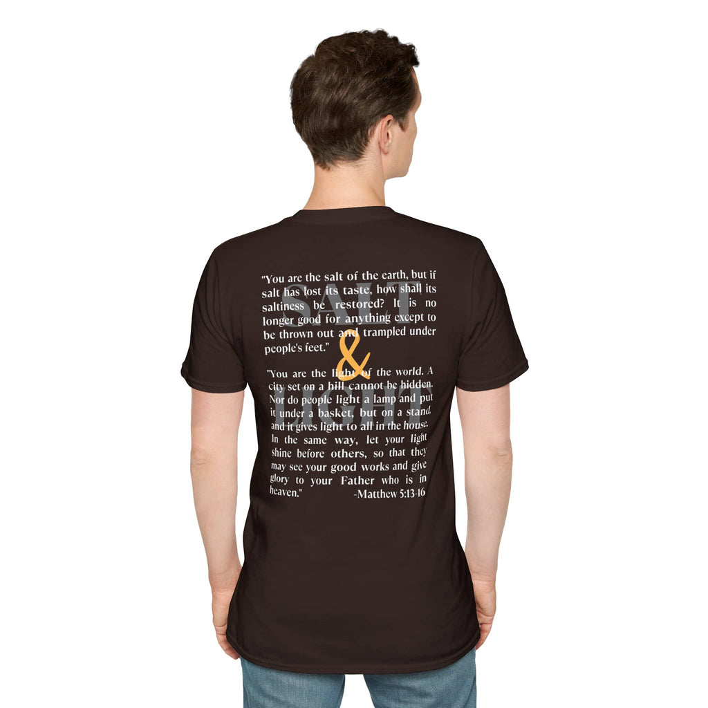 "Salt & Light" Lightweight Christian T-Shirt-Dark Fabric Design