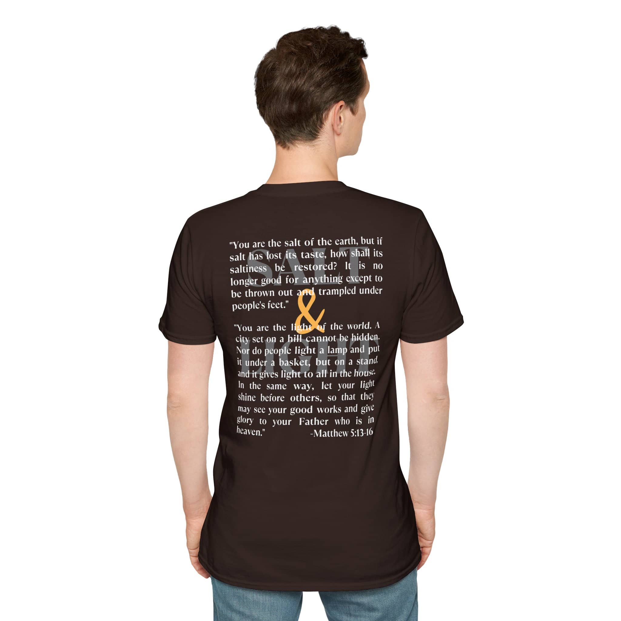 "Salt & Light" Lightweight Christian T-Shirt-Dark Fabric Design