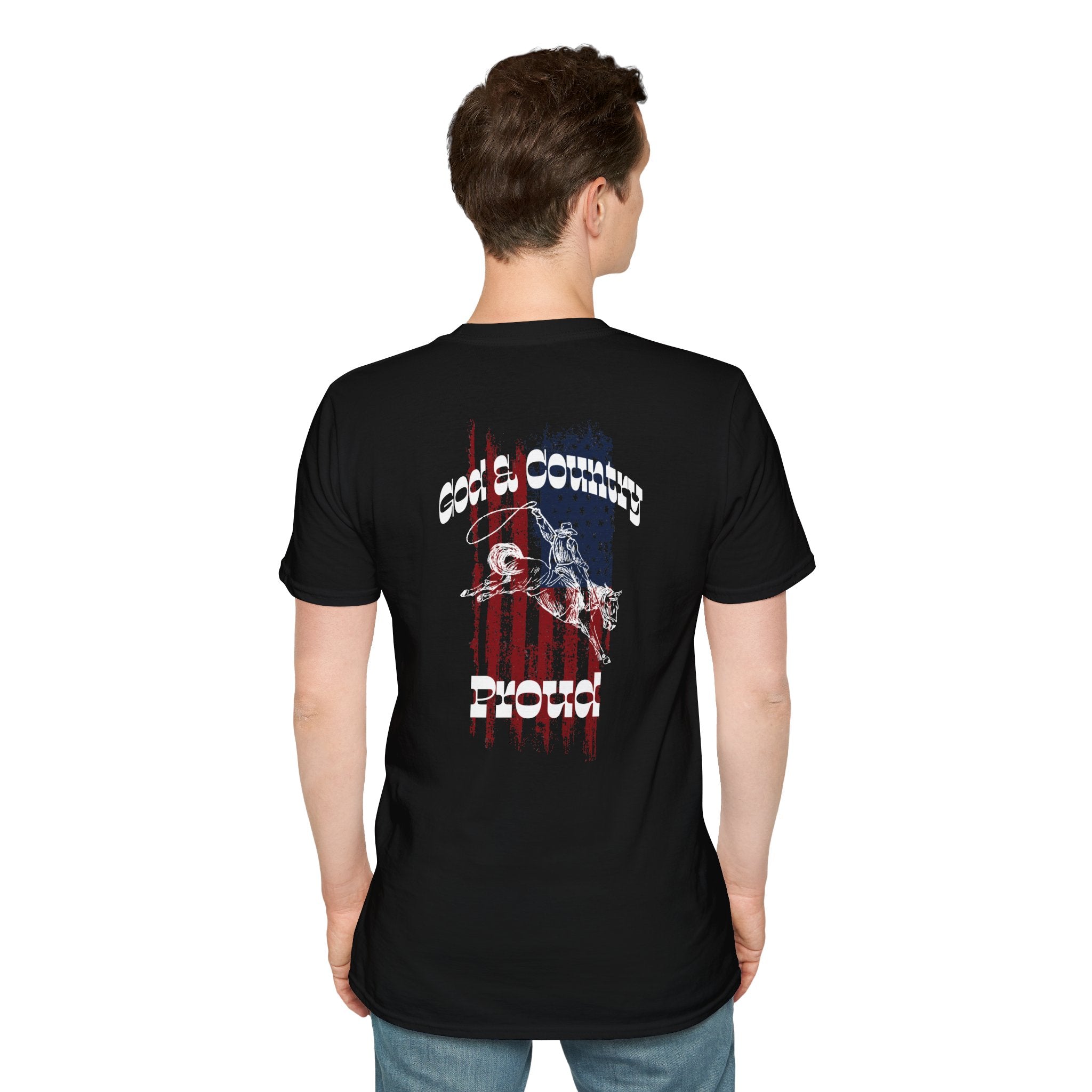 God & Country Proud American Flag T-Shirt