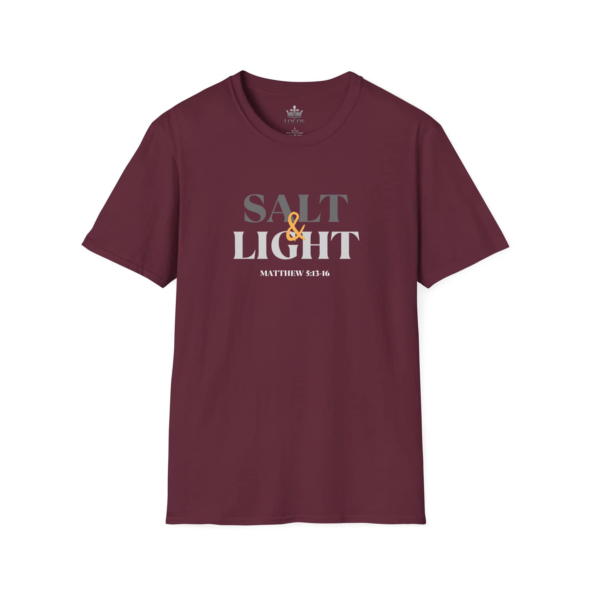 "Salt & Light" Lightweight Christian T-Shirt-Dark Fabric Design