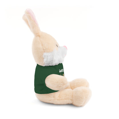 Christmas Plush Toy with "Let It Snow" Tee - Soft Cuddly Gift for Kids