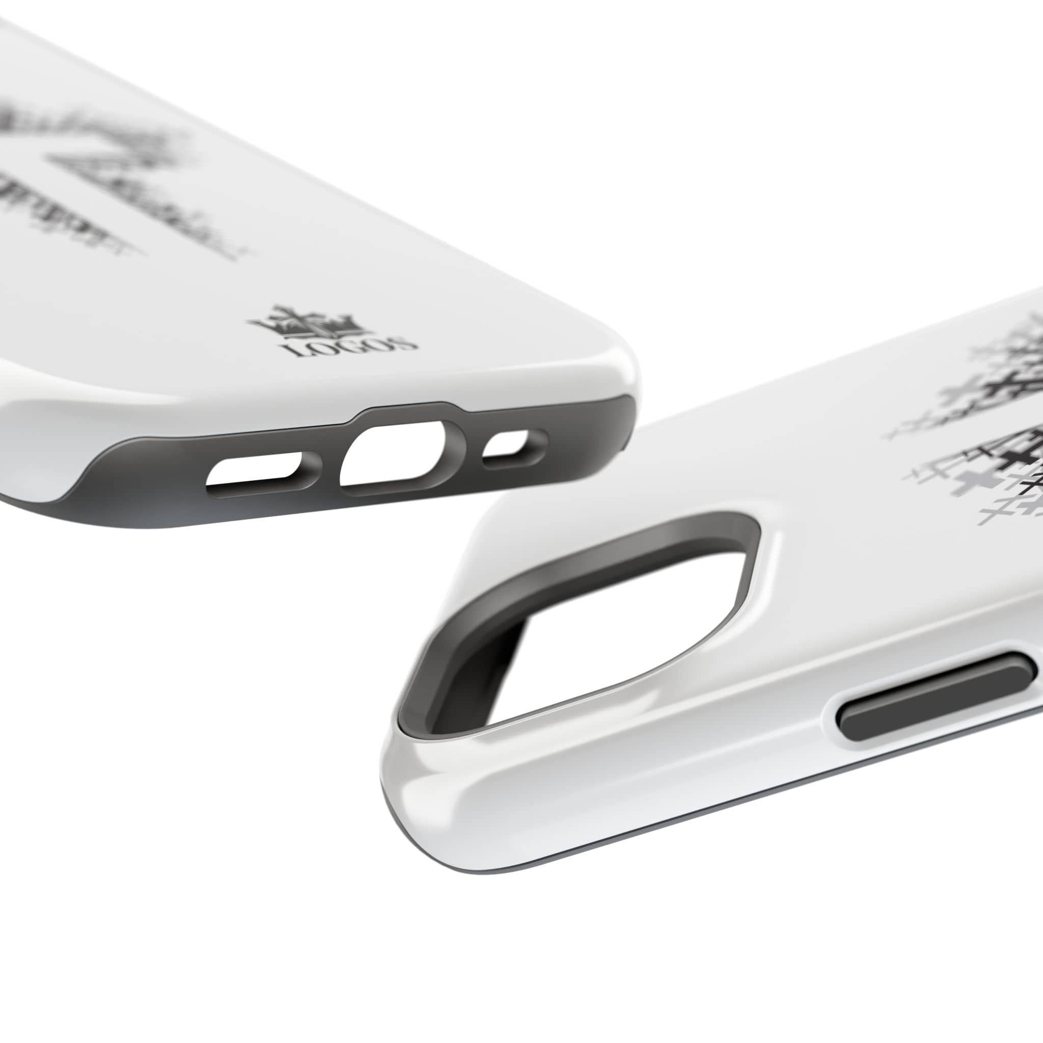 Cross Design Magnetic Impact Resistant Phone Case White