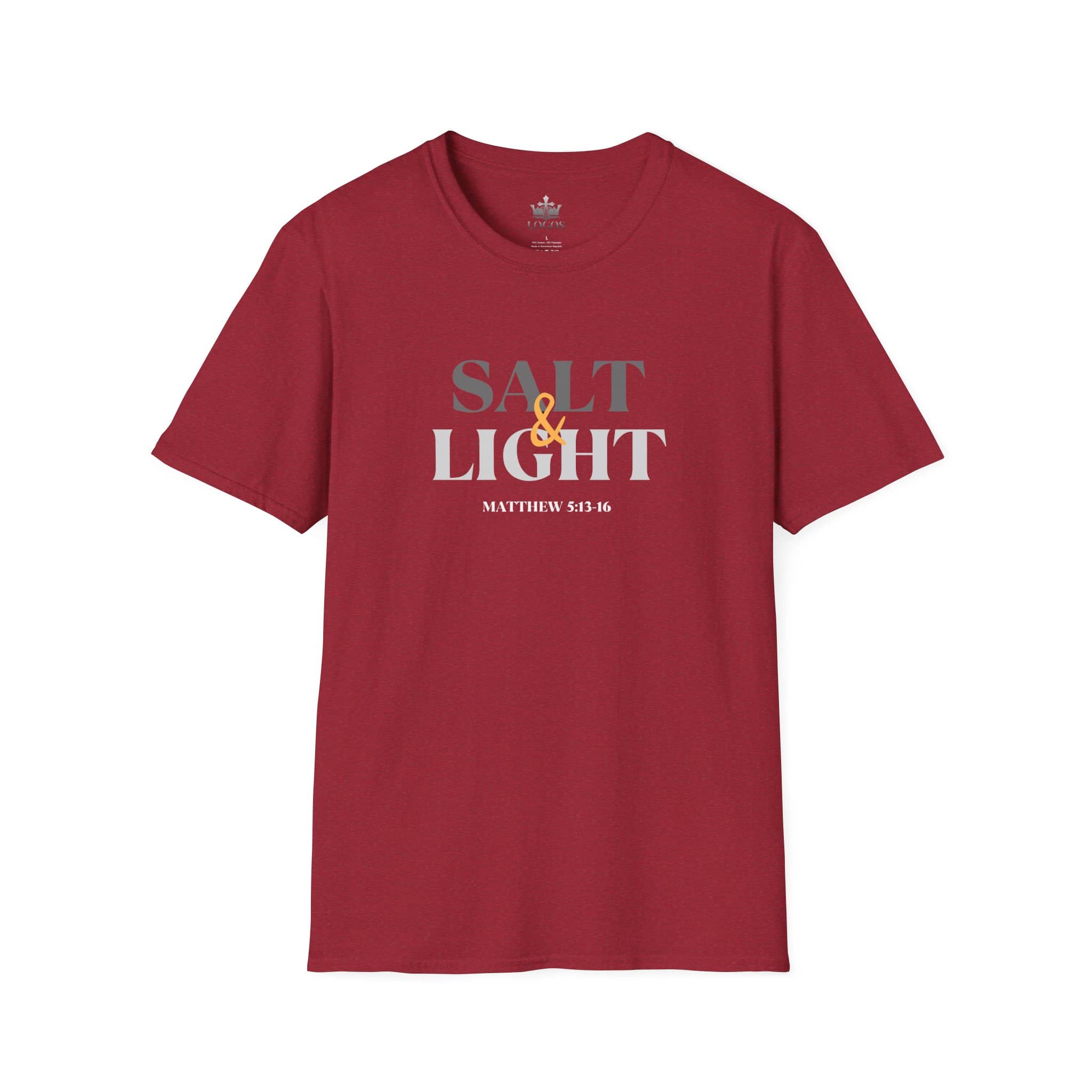 "Salt & Light" Lightweight Christian T-Shirt-Dark Fabric Design