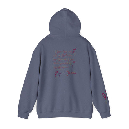 "Jesus Loves Me" (Dark Fabric Design) Women's Hoodie