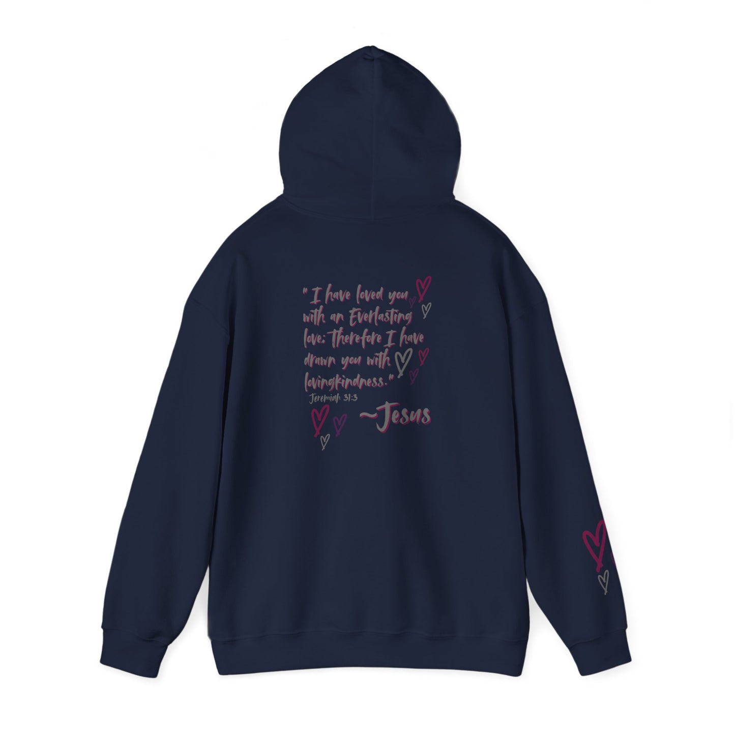 "Jesus Loves Me" (Dark Fabric Design) Women's Hoodie